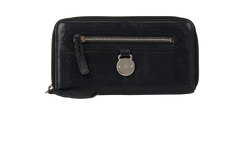 Mulberry Zipped Long Wallet, Leather, Black, 1385144, 2*